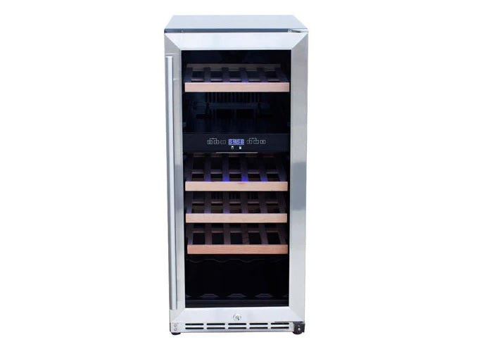 True Flame - 15" Outdoor Rated Dual Zone Wine Cooler - TF-RFR-15WD