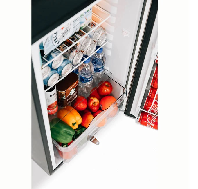 True Flame - 21" 4.2C Deluxe Compact Fridge Left to Right Opening - TF-RFR-21D