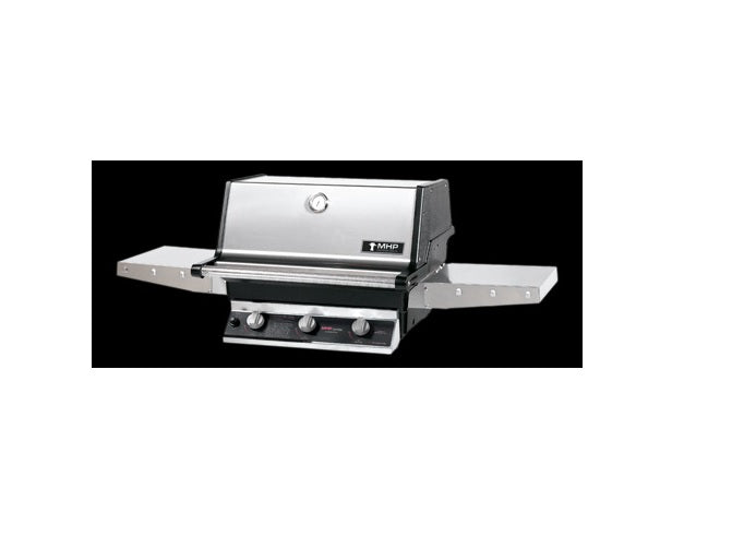 MHP Grills - Cast Stainless Steel Oval Burners and Heat Plates with SearMagic®, Without Folding Shelves T3G4LS-NS/PS