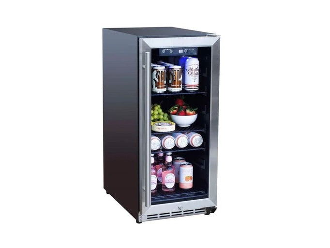 True Flame - 24" 5.3C Deluxe Outdoor Rated Fridge Right to Left Opening - TF-RFR-24D-R