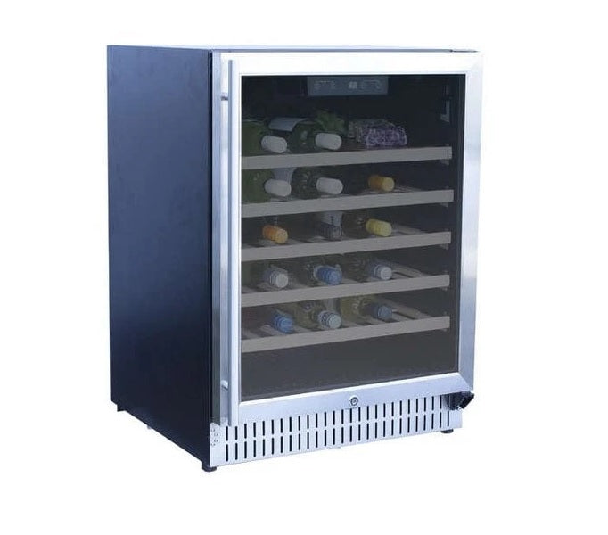 True Flame - 24" 5.3C Deluxe Outdoor Rated Fridge Left to Right Opening - TF-RFR-24D