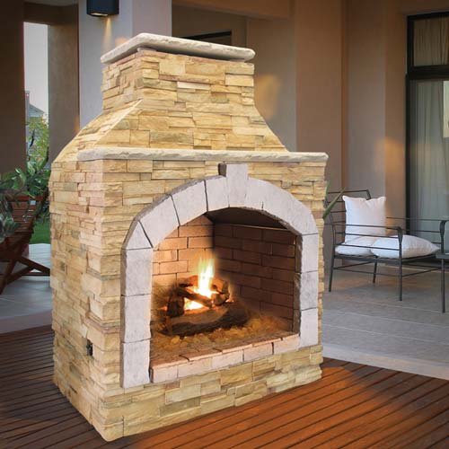 CalFlame - Fireplaces FRP909-2 - Natural Stone Tile