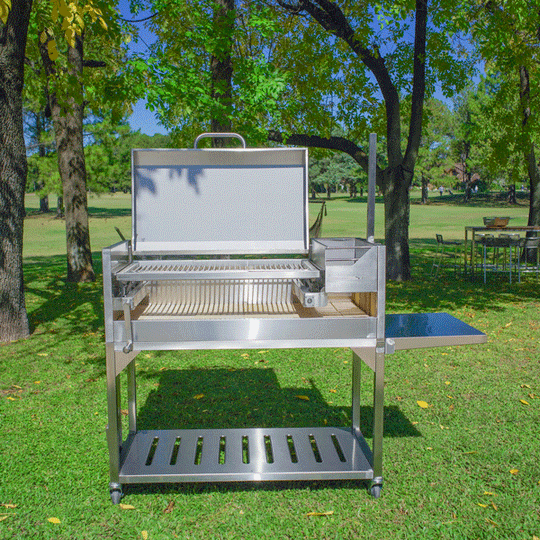 Tagwood BBQ - Freestanding Charcoal Argentine all SS with top lid - BBQ01SS