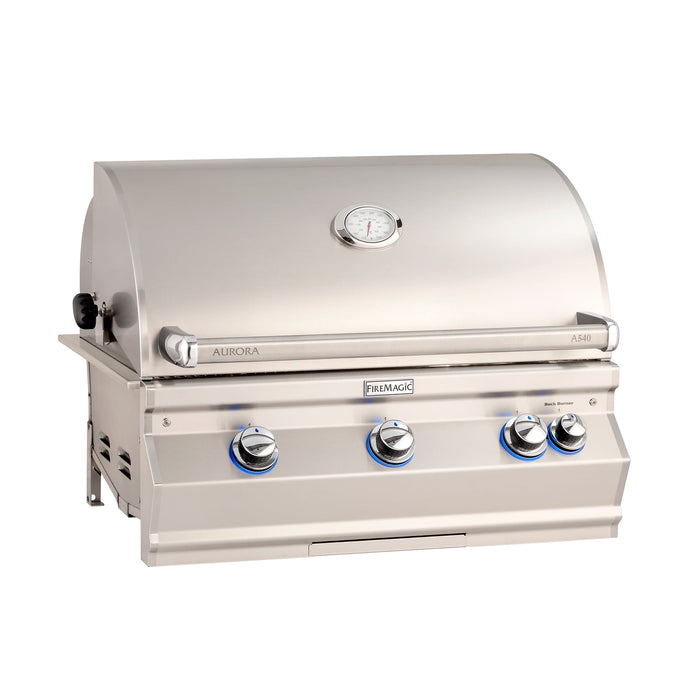 Fire Magic Built-In Grill Fire Magic Aurora A540i Built-In Grill With Analog Thermometer With Rotisserie Back Burner - Natural Gas / Liquid Propane