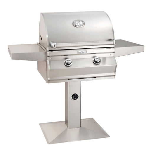 Fire Magic Post Mount Grill Fire Magic Choice C430s Patio Post Mount Grill 24" with Analog Thermometer and 1-Hour Timer on Post