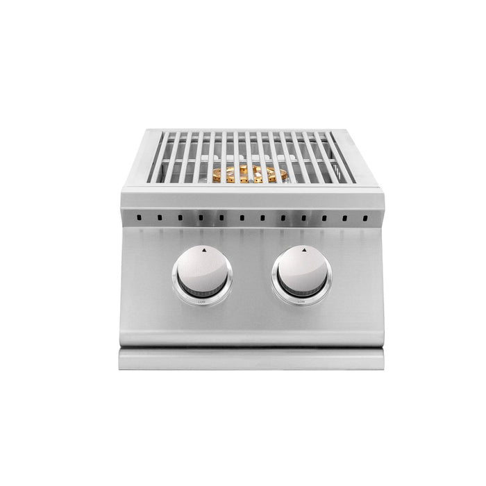 Summerset Side Burners Summerset - BBQ Grill Sizzler Double Side Burner - NG/LP 304 Stainless Steel - 24,000 BTUs